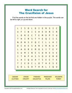 List Of Activities Jesus Bible Bible Words Free Printable Word