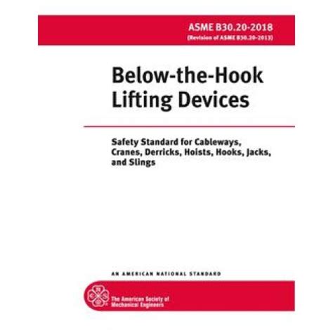 Asme B3020 2018 Below The Hook Lifting Devices Standard Pdf Asme