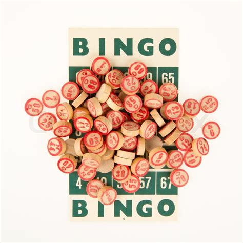 Wooden Numbers Used For Bingo On Top Stock Image Colourbox