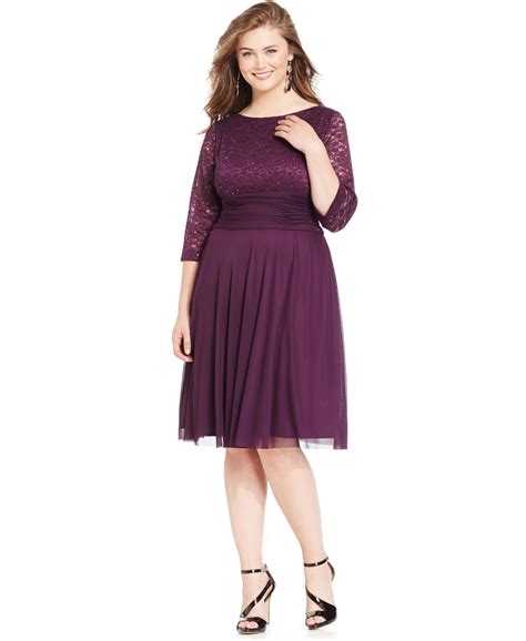 Jessica Howard Plus Size Lace Ruched Dress Reviews Dresses Women