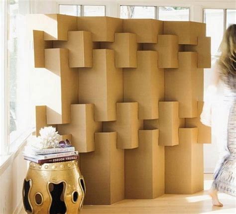 Cardboard Room Divider Home Exterior Diy Room Divider Cardboard