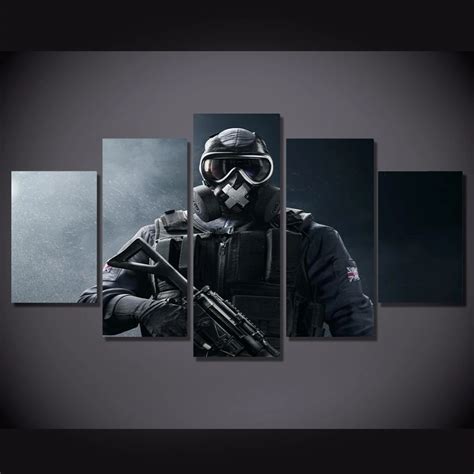 5piece Wall Picture Rainbow Six Siege Posters Painting Prints Canvas