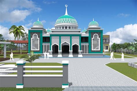 Contoh Desain Masjid Modern Minimalis 1 Dan 2 Lantai Si Ocan