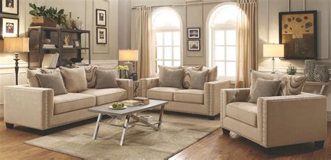 Lyonesse Beige Living Room Set From Coaster Coleman Furniture