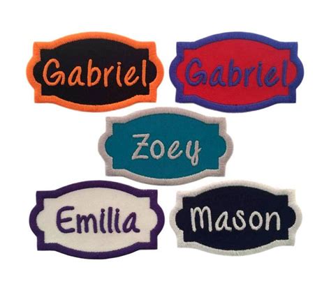 Custom Personalized Embroidered Name Patch Tag Iron On Or Etsy