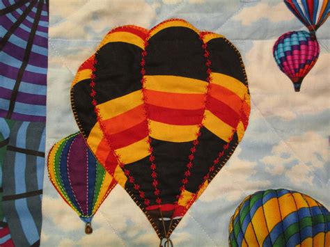 Handmade Special Shapes Hot Air Balloon Art Quilt Art Wall Etsy