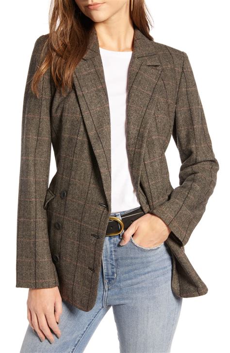 treasure and bond plaid double breasted blazer nordstrom