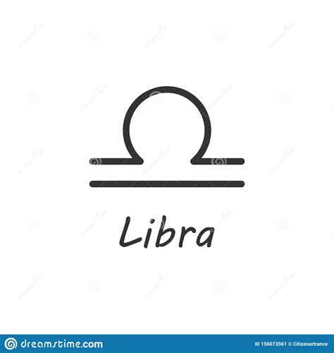 Astrology Horoscope Libra Zodiac Icon Vector Illustration Flat