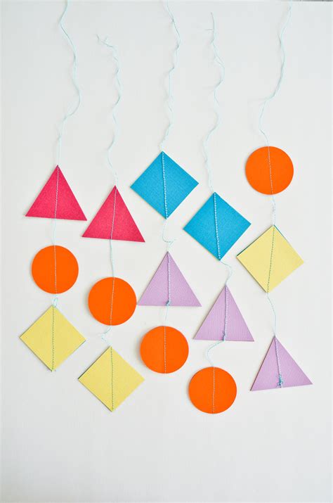 Diy Colorful Geometric Baby Mobile Project Nursery