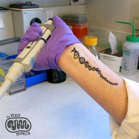 Dna Temporary Tattoo Fun And Geeky Science Lab Fashion Adn Tattoo