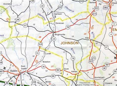 Johnson County Map Georgia Georgia Hotels Motels Vacation