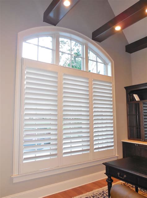 Shutters With 45 Louvers In A Large Arch Window Arched Window