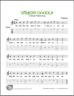 Guitar tabs are a simplified form of musical notation that is easy to share. Yankee Doodle | Free Beginner Guitar Sheet Music (TAB)