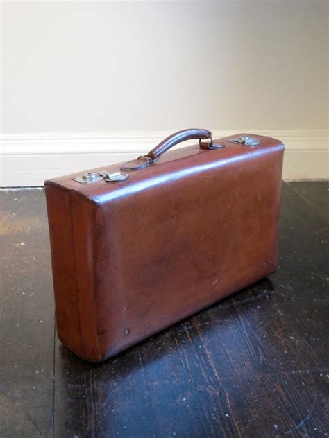 Great 1940s Art Deco Leather Attache Case Leather Storage And Accessories