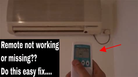 Model #qpcd10axlww1 haier room air conditioner. Air conditioner remote not working or missing.. Do this ...