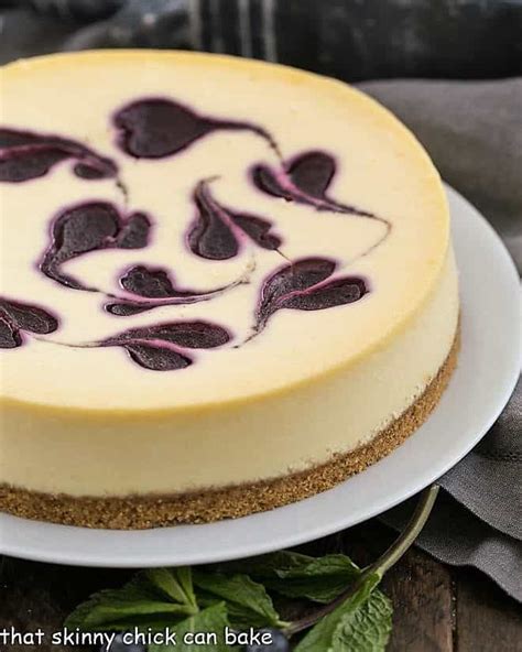 Blueberry Swirl Cheesecake That Skinny Chick Can Bake