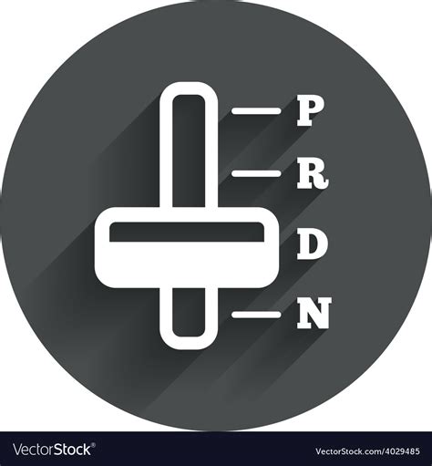 Automatic Transmission Sign Icon Auto Control Vector Image