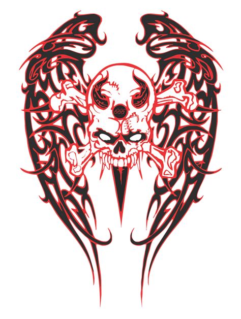 Tribal Skull Wings By Justinmain On Deviantart In 2022 Tribal Skull