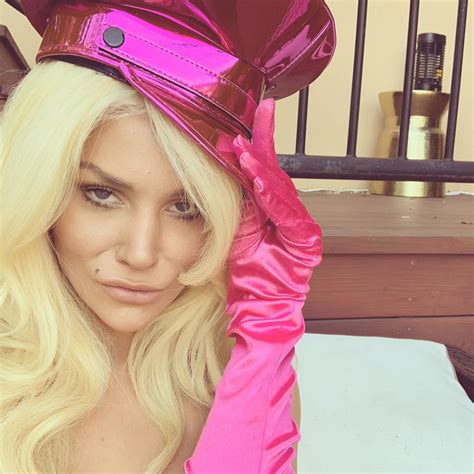 Courtney Stodden Poses Nude In Hot Pink Leather Boots And Fur Coat As