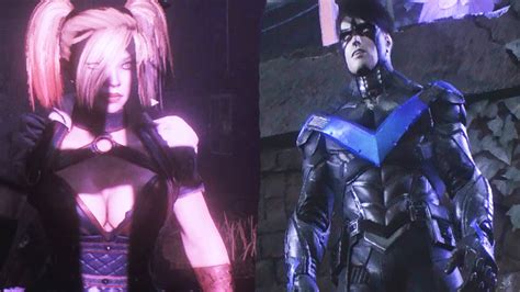 Batman Arkham Knight Harley Quinn Vs Nightwing Boss Fight Battle