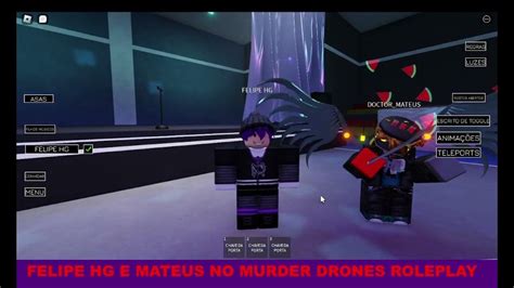 Jogando Murder Drones Roleplay No Roblox Youtube