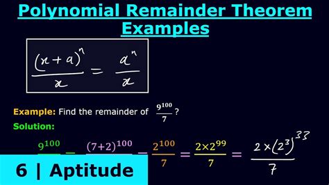 Polynomial Remainder Theorem Examples High Powers Youtube