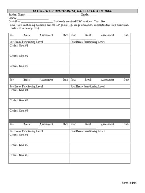 7 Standards For Extended School Year Esy Services Doc Template