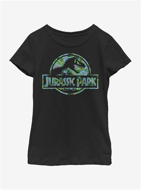 Jurassic Park Floral Logo Youth Girls T Shirt In 2022 Girls Tshirts