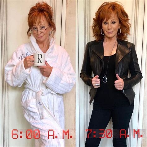Reba Mcentire Slays In Before And After Photo Details On Glam Team