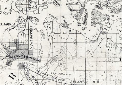 1885 Map Of Duval County Florida Jacksonville Etsy Uk