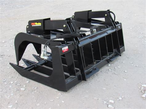 72″ Heavy Duty Dual Cylinder Root Bucket Grapple Attachment Fits Skid