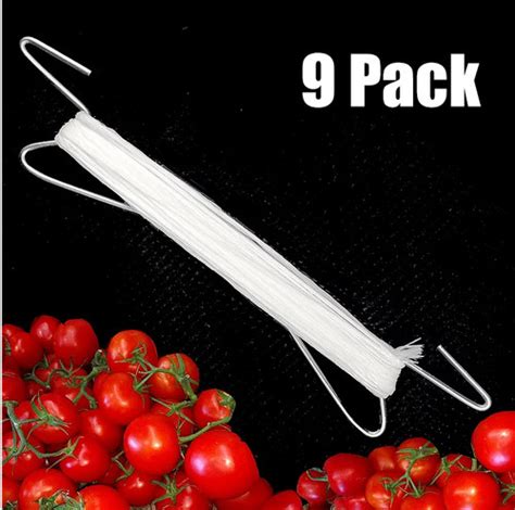 Tomato Hooks 9 Pack Pre Strung With 40 Feet Uvweather Resistant