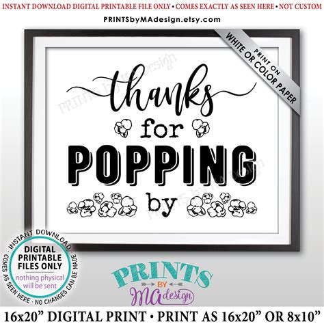 Thanks For Popping By Tags Free Printable