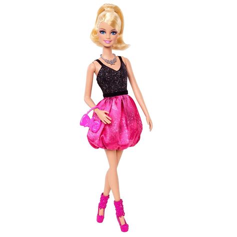 Barbie Fashionistas Party Glam Doll Barbie Black Pink Dress Ebay
