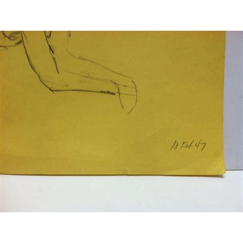 Vintage Original Drawing On Paper Sexy Nude Pose By Tom Sturges Jr