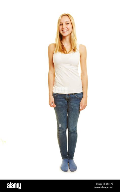 Woman Stock Photo Full Body Full Body Shot Of Young Blonde Happy