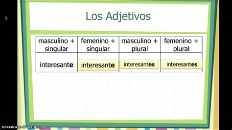 Spanish 2 Repaso Ser And Adjective Agreement Youtube