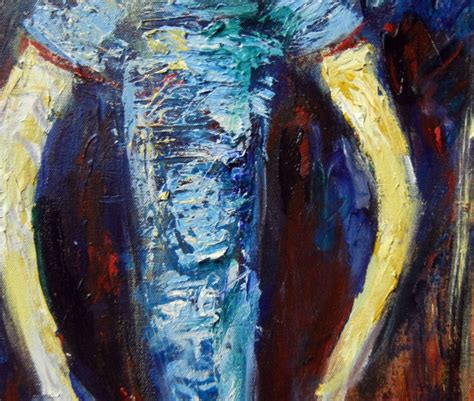 Abstract Elephant Painting Original Modern Art Painting Etsy