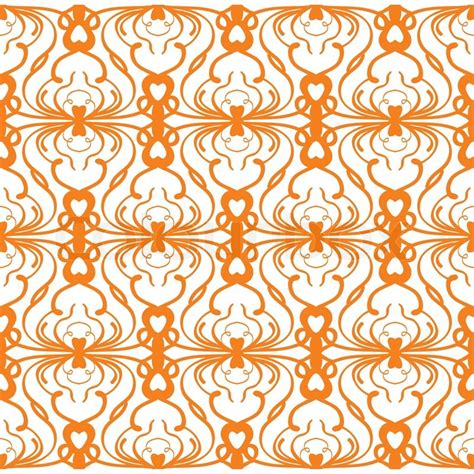 Abstract Orange Seamless Ornamental Stock Vector Colourbox