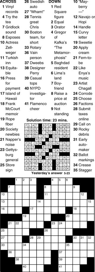 How to play sheffer crossword. Sheffer Interactive Crossword Puzzle for May 23, 2018 ...