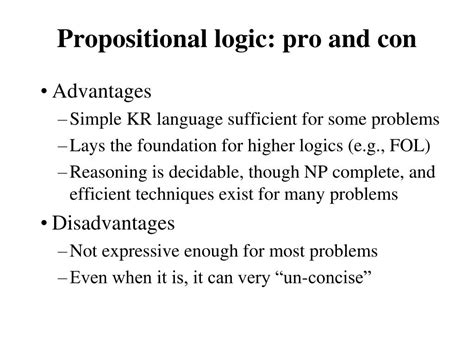 Ppt Propositional And First Order Logic Powerpoint Presentation Free