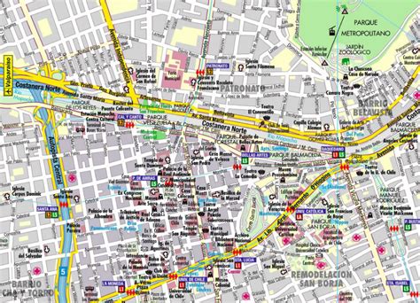 Grande Mapa Metro Santiago Chile