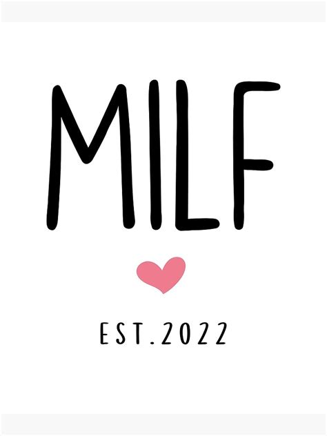 Milf Est 2022milf Congratulations Poster For Sale By Bookbank