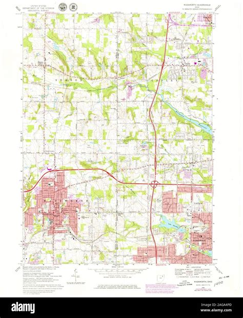 Map Of Wadsworth Ohio Hi Res Stock Photography And Images Alamy