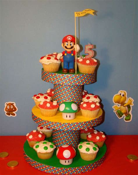 Cupcakes are so easy to make and you can download the printable toppers right here for free! Super Mario Bros Birthday Party Ideas | Photo 6 of 46 ...