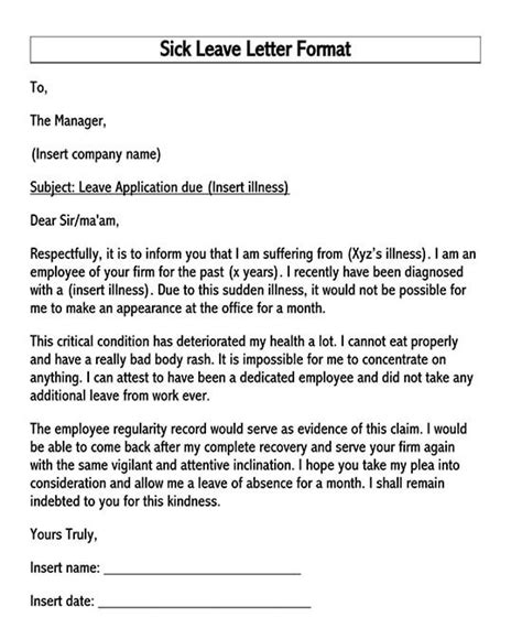 46 Free Leave Of Absence Request Letter Templates