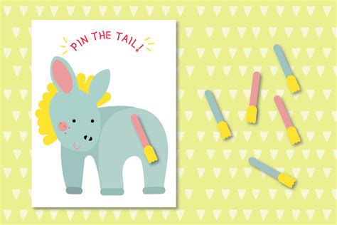 Pin The Tail On The Donkey Printable Game Yes We Made This