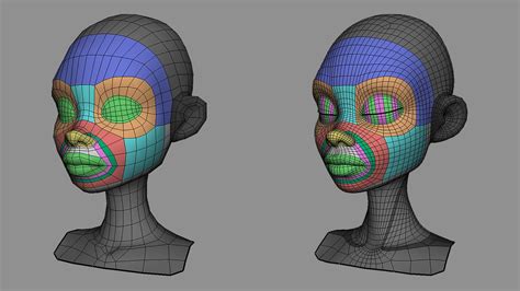 sergi caballer facial modeling timelapse 2 3 final topology face topology character