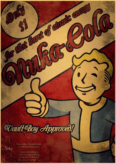 Game Fallout 4 Kraft Paper Print Painting Retro Poster Home Wall