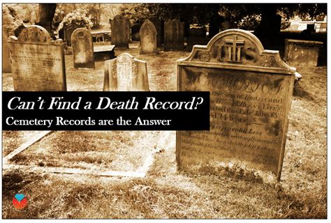 Cemetery Records An Alternative To Death Records Genealogy Gems